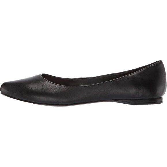 Nine West Women's Black Leather Closed Pointed Toe Speakup Ballet Flats Shoes - Picture 8 of 8